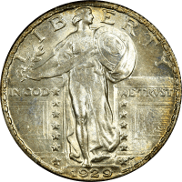 1929 Standing Liberty Quarter (25c) OBVERSE Image