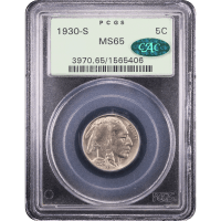 1930-S Buffalo Nickel (5c) Obverse Slab Image