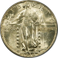 1930 Standing Liberty Quarter (25c) OBVERSE Image