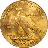 1932 Indian Gold Eagle ($10) REVERSE Image