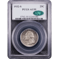 1932-S Washington Quarter (25c) Obverse Slab Image