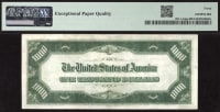 1934 $1000 Federal Reserve Note Light Green Seal REVERSE Image