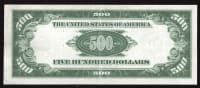 1934 $500 FRN Light Green Seal Reverse Image