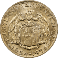 1934 Maryland Commem Half Dollar (50c) REVERSE Image