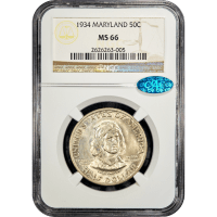 1934 Maryland Commemorative Half Dollar (50c) Obverse Slab Image