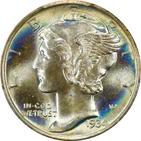 1934 Mercury Dime (10c) OBVERSE Image