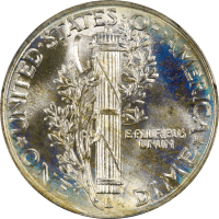 1934 Mercury Dime (10c) REVERSE Image