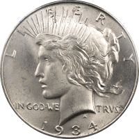 1934 Peace Dollar ($1) Obverse Image