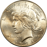 1934 Peace Dollar ($1) Obverse Image