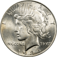 1934 Peace Dollar ($1) OBVERSE Image