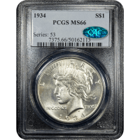 1934 Peace Dollar ($1) Obverse Slab Image