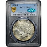 1934-S Peace Dollar ($1) SLAB Image