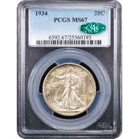 1934 Walking Liberty Half (50c) Obverse Slab Image
