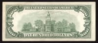 1934A $100 Federal Reserve Note REVERSE Image