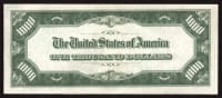 1934A $1000 Federal Reserve Note REVERSE Image