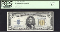 1934A $5 North Africa Silver Certificate Obverse Image