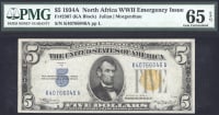 1934A $5 North Africa Silver Certificate OBVERSE Image