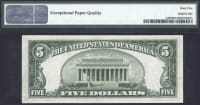1934A $5 North Africa Silver Certificate REVERSE Image