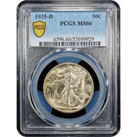 1935-D Walking Liberty Half Dollar (50c) Obverse Slab Image