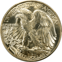 1935-D Walking Liberty Half Dollar (50c) Reverse Image