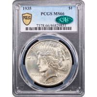 1935 Peace Dollar ($1) Obverse Slab Image