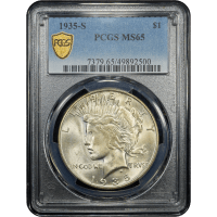 1935-S Peace Dollar ($1) SLAB Image