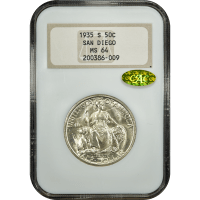 1935-S San Diego Commem Half Dollar (50c) SLAB Image