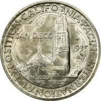 1935-S San Diego Commem Half Dollar (50c) REVERSE Image