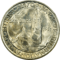 1935-S San Diego Commemorative Half Dollar (50c) Rattler Reverse Image