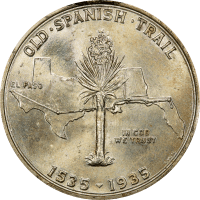 1935 Spanish Trail Commemorative Half Dollar (50c) Reverse Image