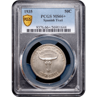 1935 Spanish Trail Commemorative Half Dollar (50c) Obverse Slab Image