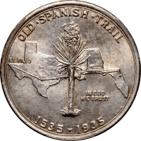 1935 Spanish Trail Commemorative Half Dollar (50c) REVERSE Image