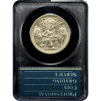 1935 Texas Commem Half Dollar (50c) Rattler SLAB Image