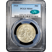 1935 Walking Liberty Half Dollar (50c) Obverse Slab Image