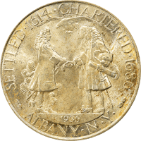 1936 Albany Commemorative Half Dollar (50c) REVERSE Image