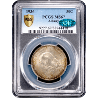 1936 Albany Commemorative Half Dollar (50c) Obverse Slab Image