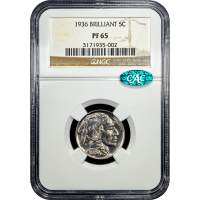 1936 Buffalo Nickel (5c) SLAB Image
