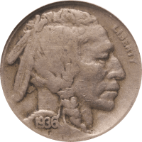 1936-D Buffalo Nickel (5c) 3 1/2 Legs OBVERSE Image
