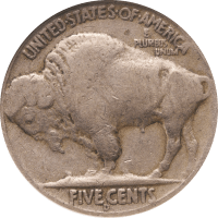 1936-D Buffalo Nickel (5c) 3 1/2 Legs REVERSE Image