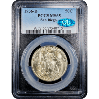 1936-D San Diego Commem Half Dollar (50c) SLAB Image