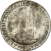 1936-D San Diego Commem Half Dollar (50c) REVERSE Image