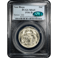 1936-D San Diego Commem Half Dollar (50c) SLAB Image