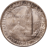 1936-D San Diego Commemorative Half Dollar (50c) Reverse Image