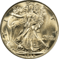1936-D Walking Liberty Half Dollar (50c) OGH OBVERSE Image