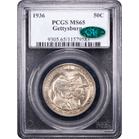 1936 Gettysburg Commemorative Half (50c) Obverse Slab Image