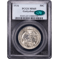 1936 Gettysburg Commemorative Half (50c) Obverse Slab Image