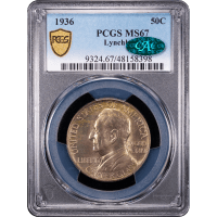1936 Lynchburg Commemorative Half (50c) Obverse Slab Image