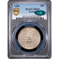 1936 Norfolk Commemorative Half (50c) Obverse Slab Image