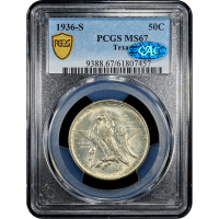 1936-S Texas Commem Half Dollar (50c) SLAB Image