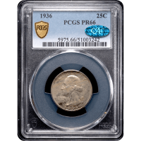 1936 Washington Quarter (25c) Obverse Slab Image